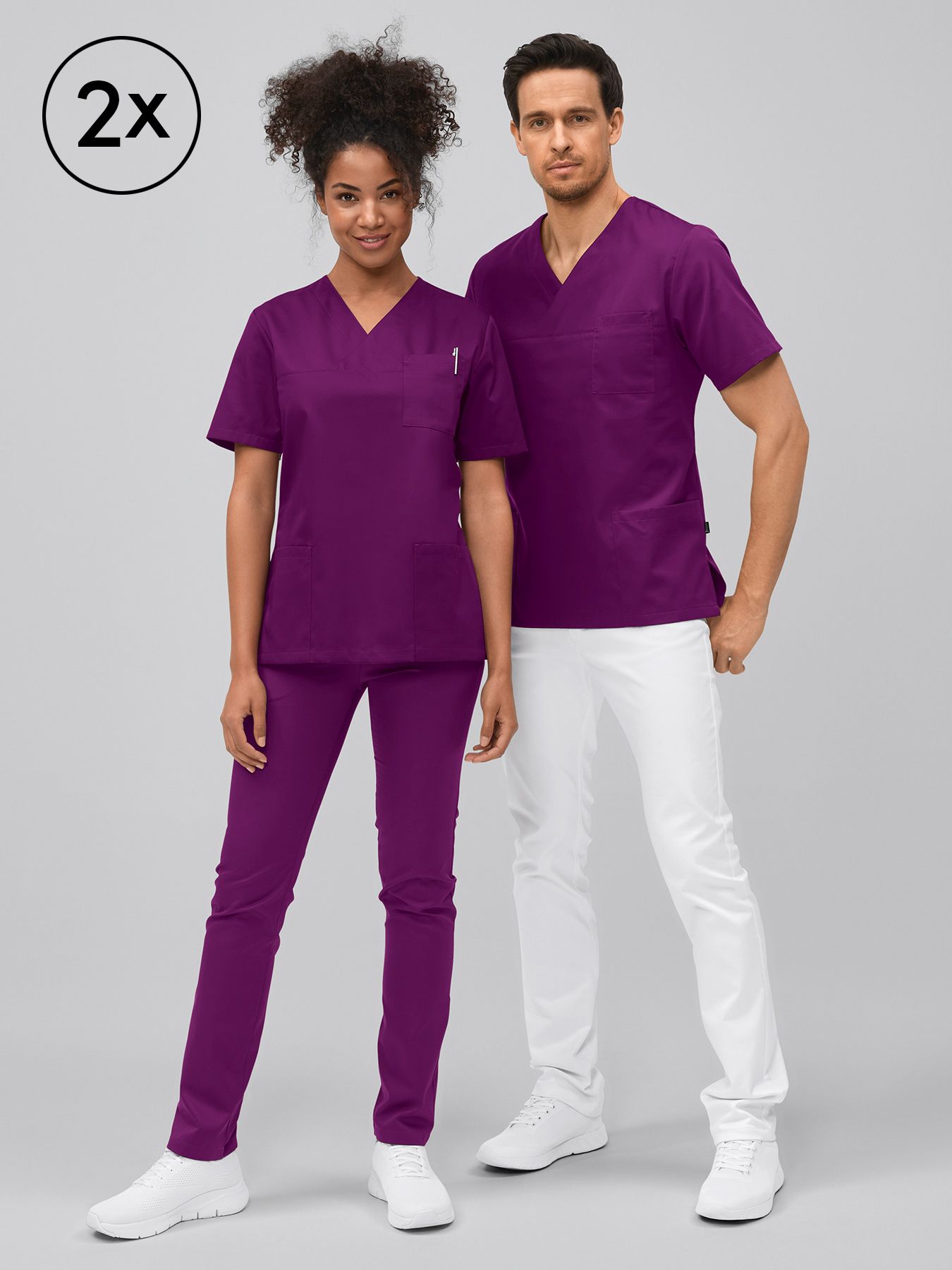 Tunique mixte de bloc opératoire PISA – lot de 2