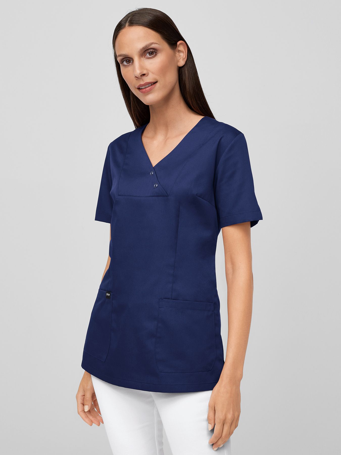 Tunique médicale à encolure V – 2 boutons-pression LAMIA