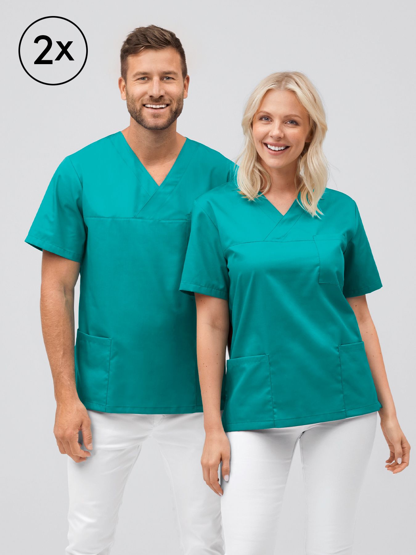 Tunique mixte de bloc opératoire PISA – lot de 2