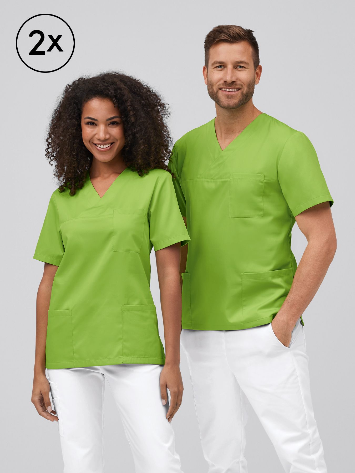 Tunique mixte de bloc opératoire PISA – lot de 2