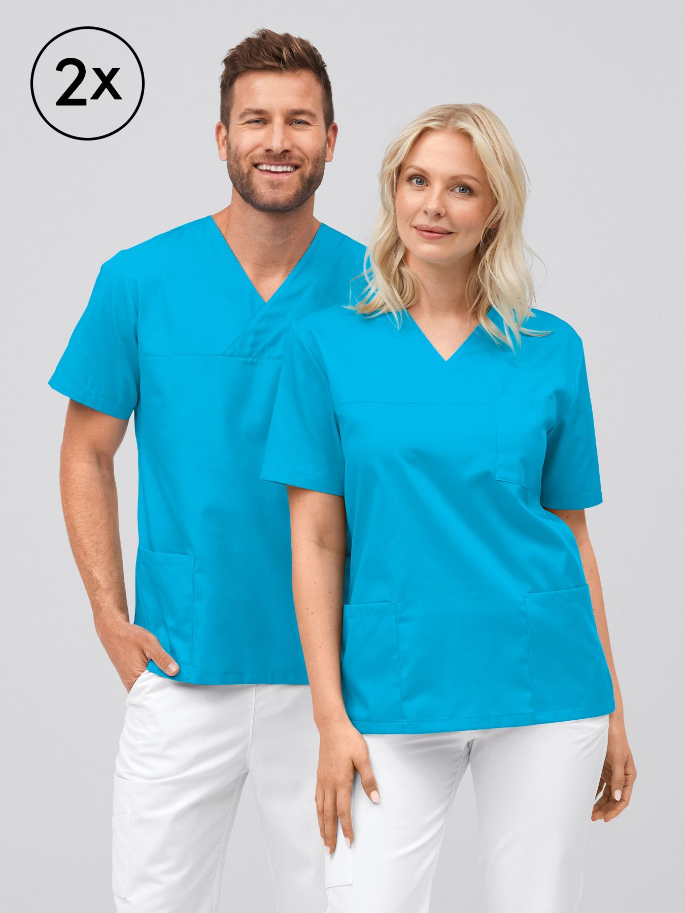 Tunique mixte de bloc opératoire PISA – lot de 2