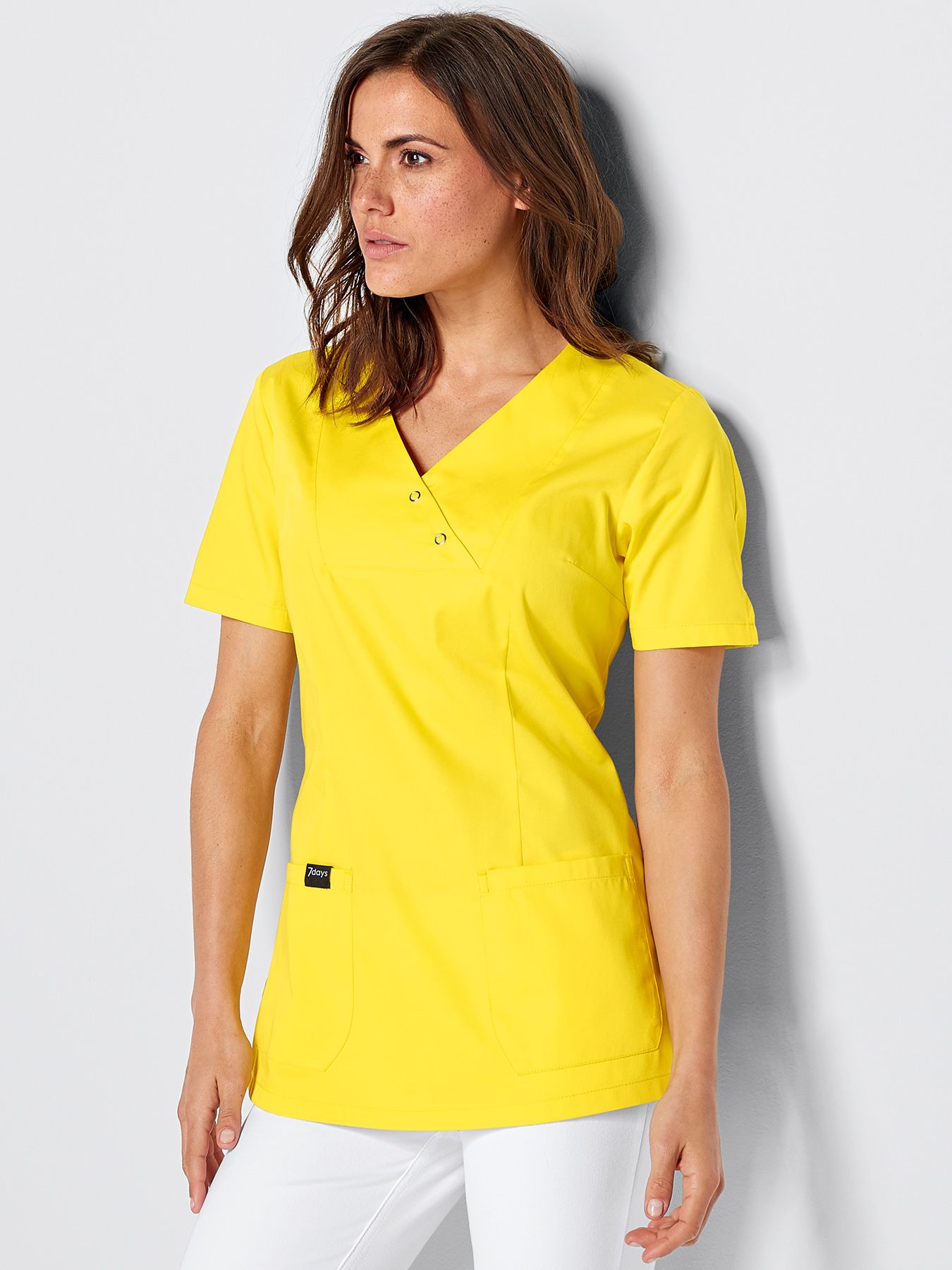Tunique médicale à encolure V – 2 boutons-pression LAMIA