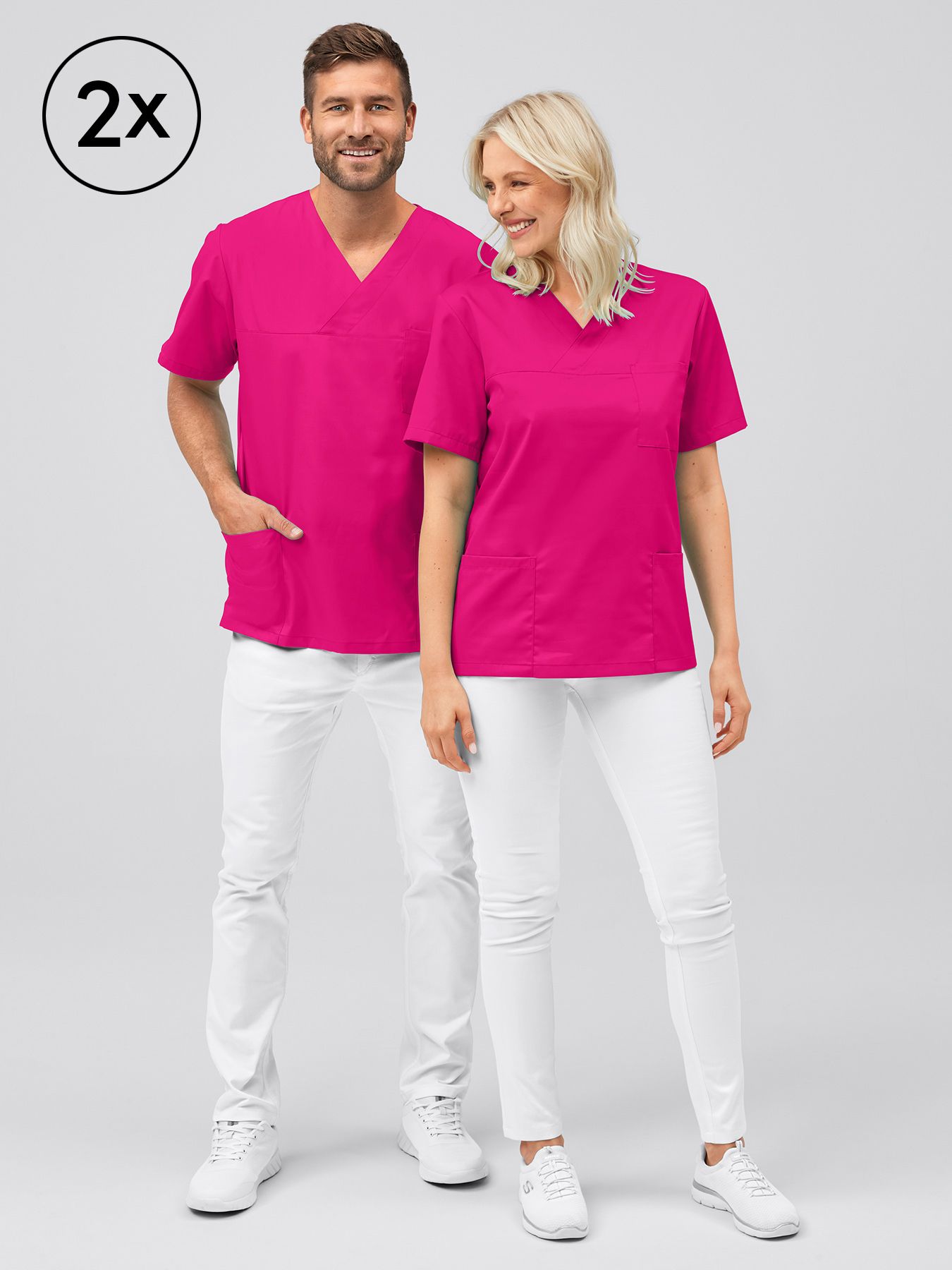 Tunique mixte de bloc opératoire PISA – lot de 2