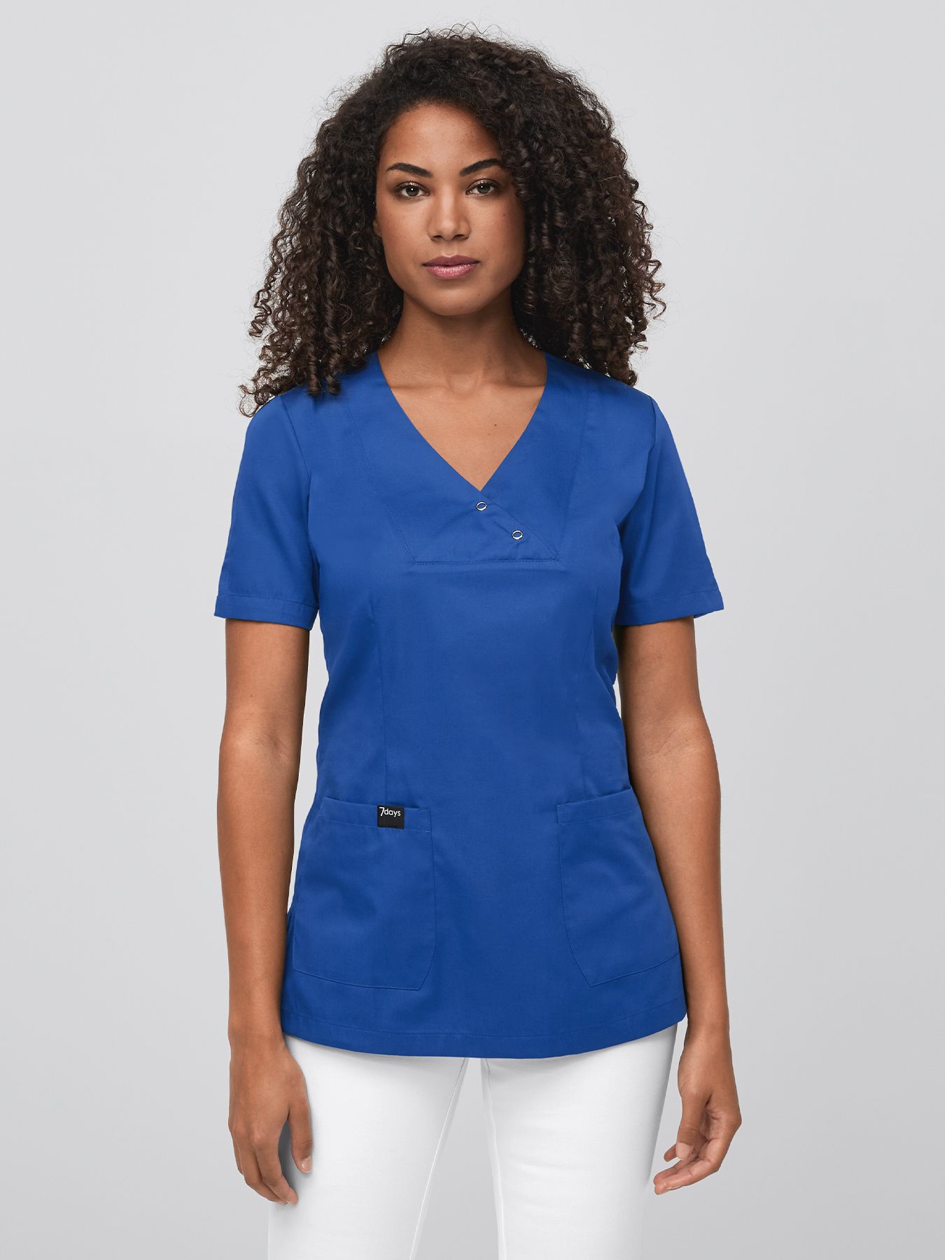 Tunique médicale à encolure V – 2 boutons-pression LAMIA