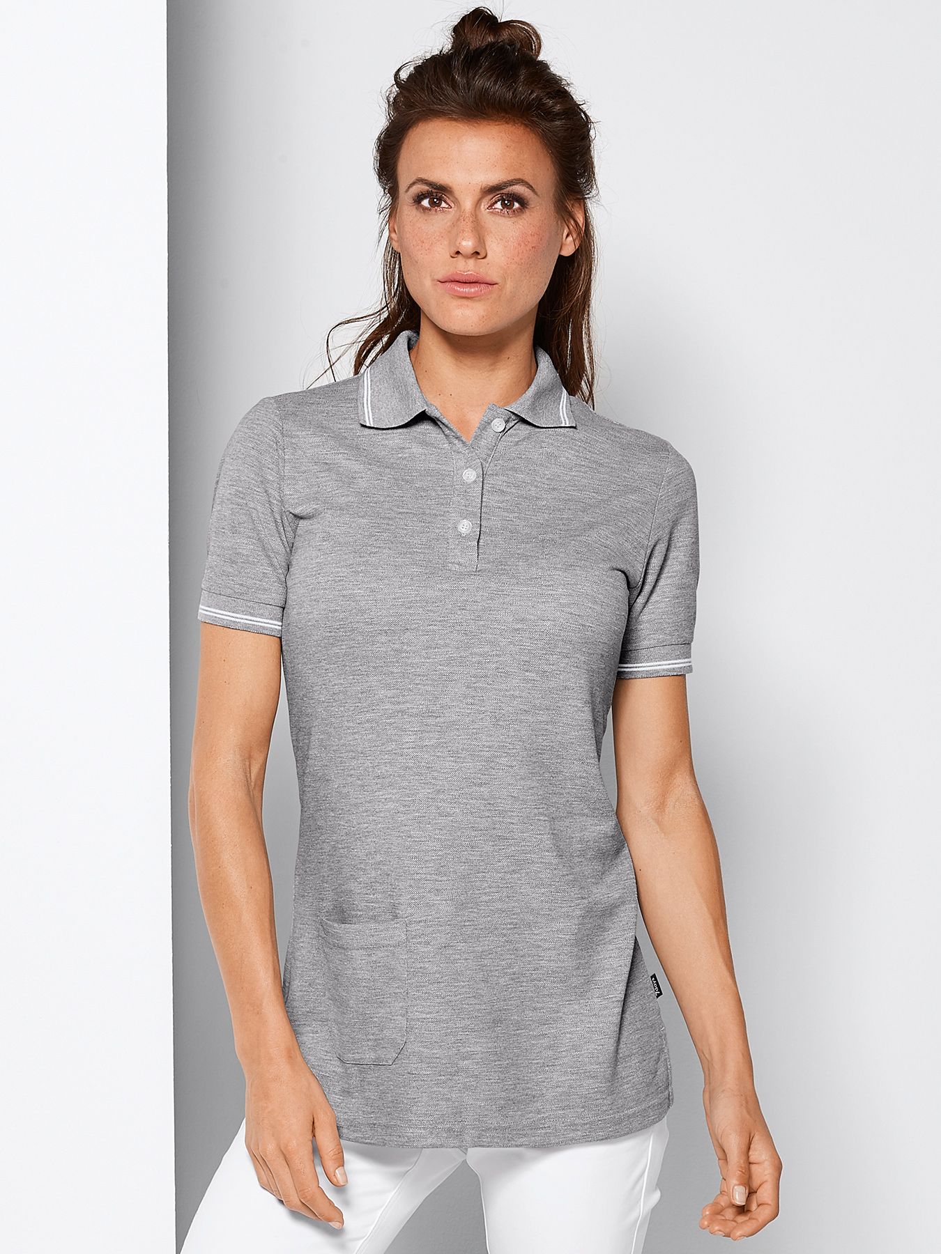 Polo femme en maille piquée – avec poche