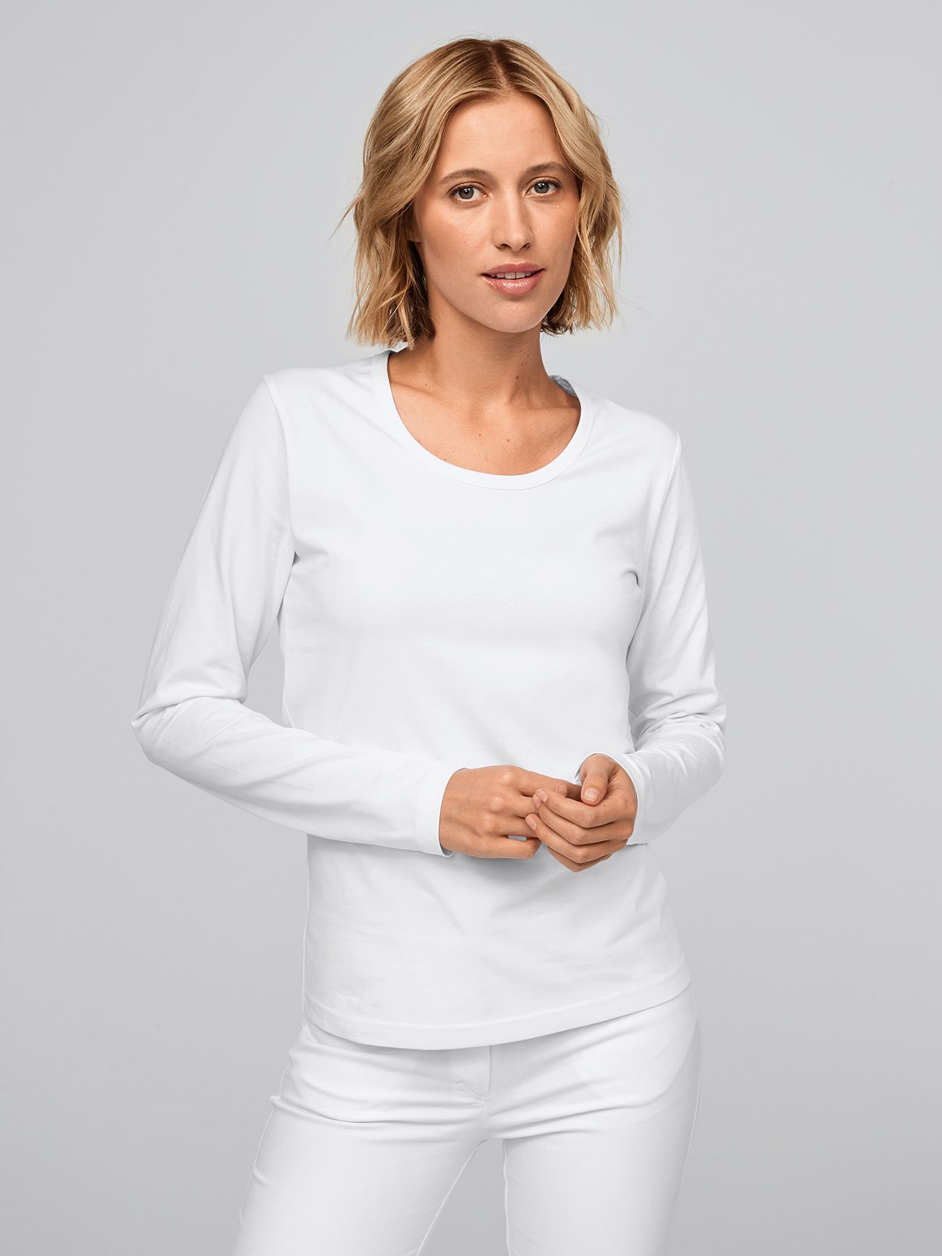 T-shirt femme à manches longues ZAMORA, lavage à 60°