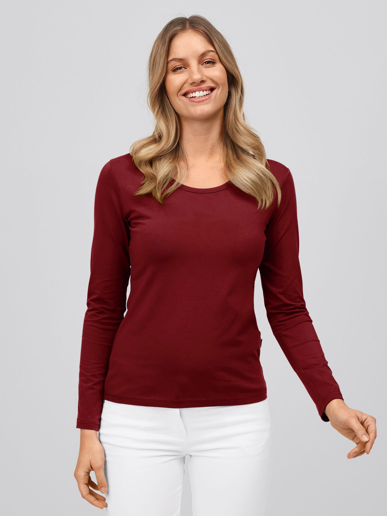 T-shirt femme à manches longues ZAMORA, lavage à 60°