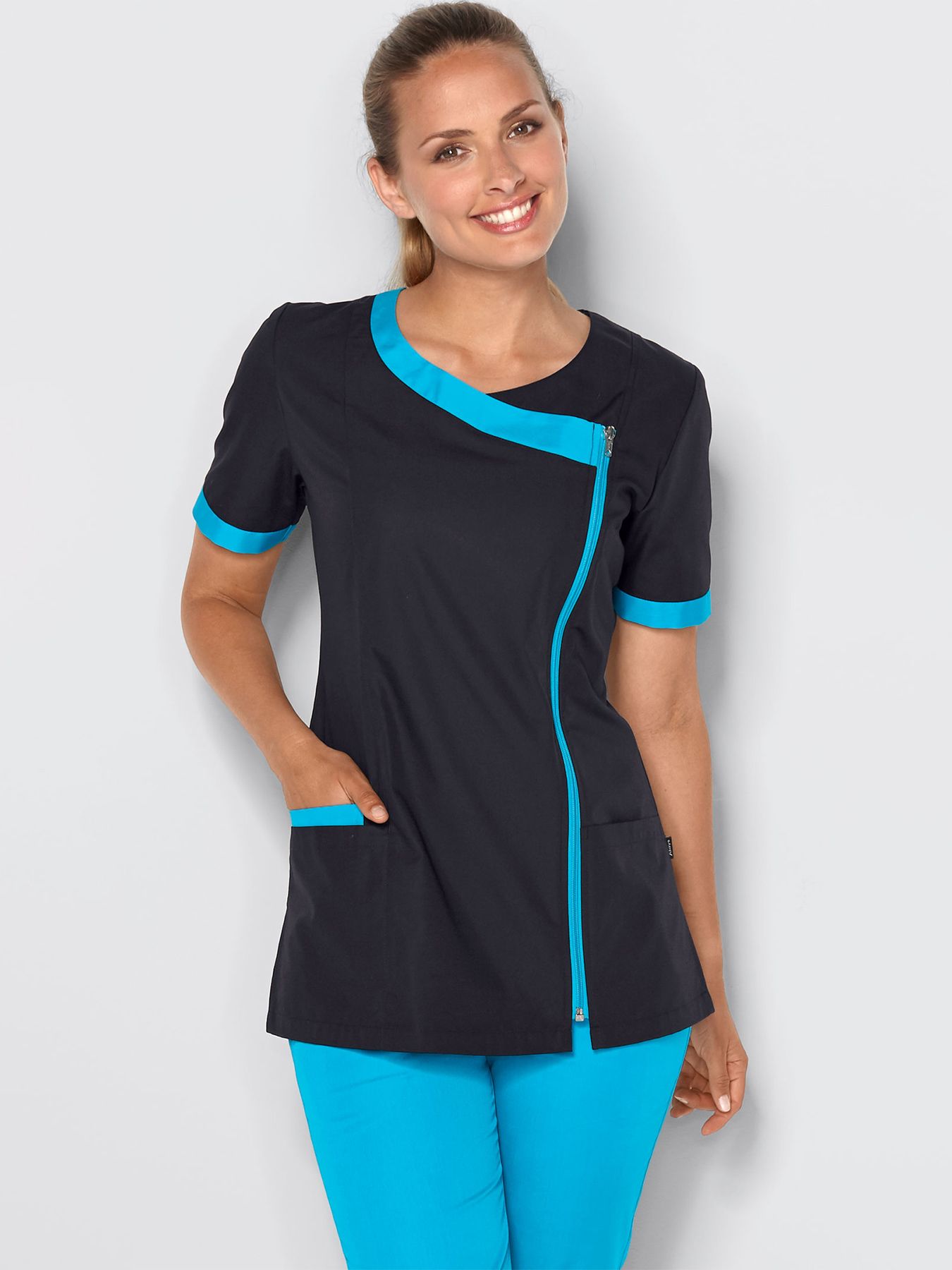 Blouse médicale avec fermeture éclair