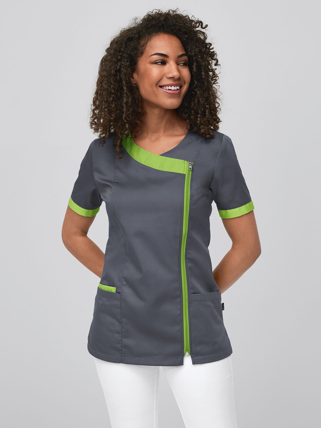Blouse médicale avec fermeture éclair