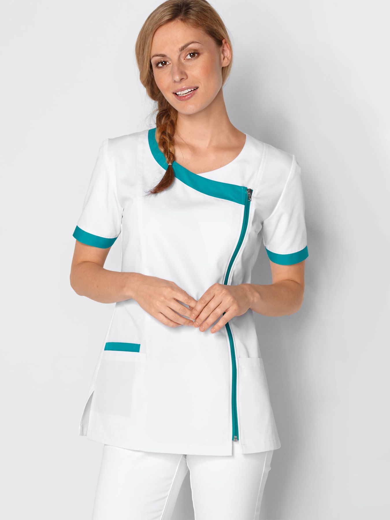 Blouse médicale avec fermeture éclair
