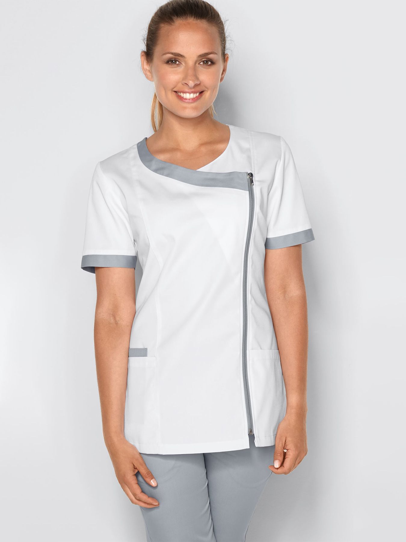 Blouse médicale avec fermeture éclair