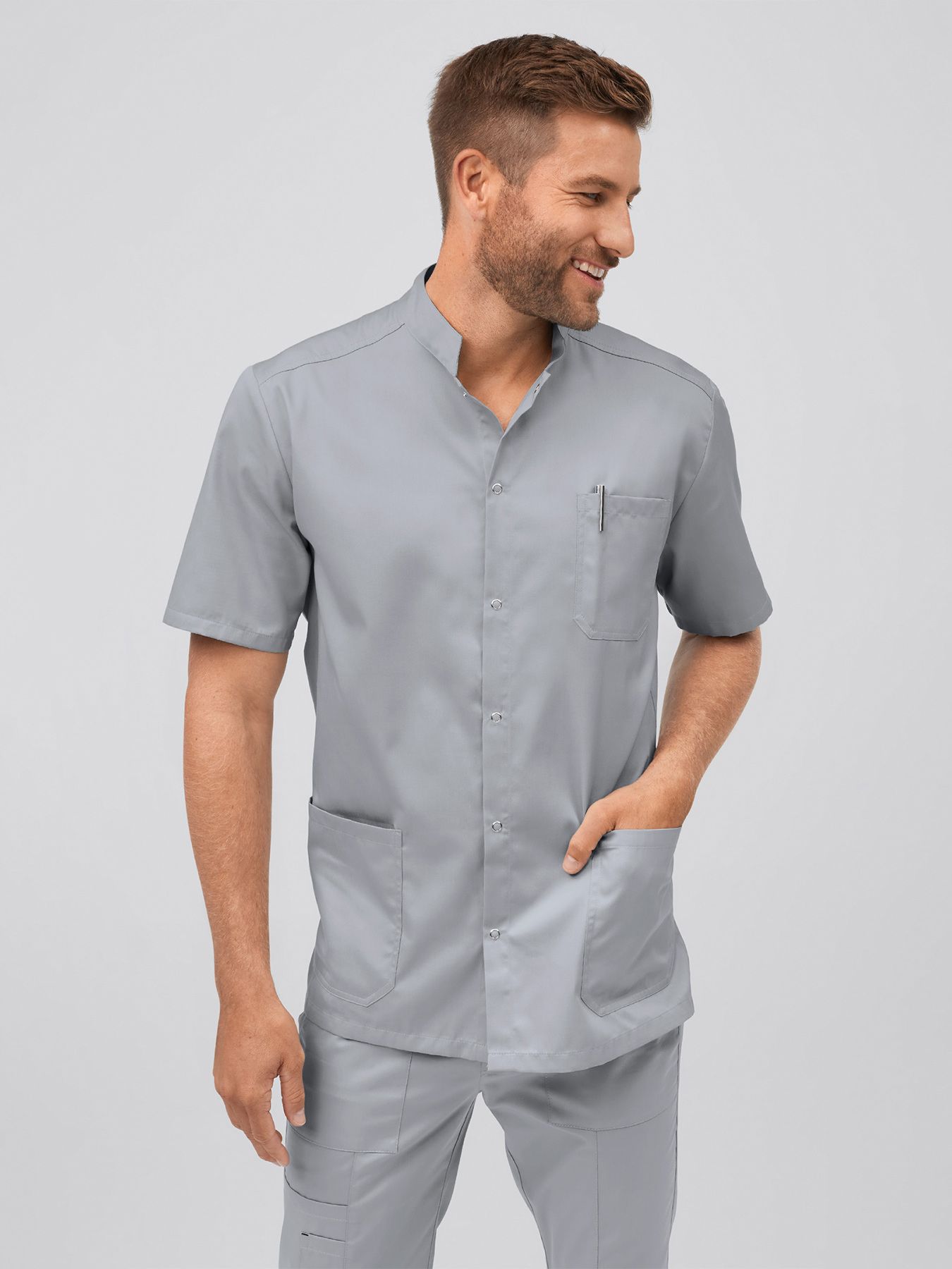 Blouse médicale avec boutonnière à pressions ARNES