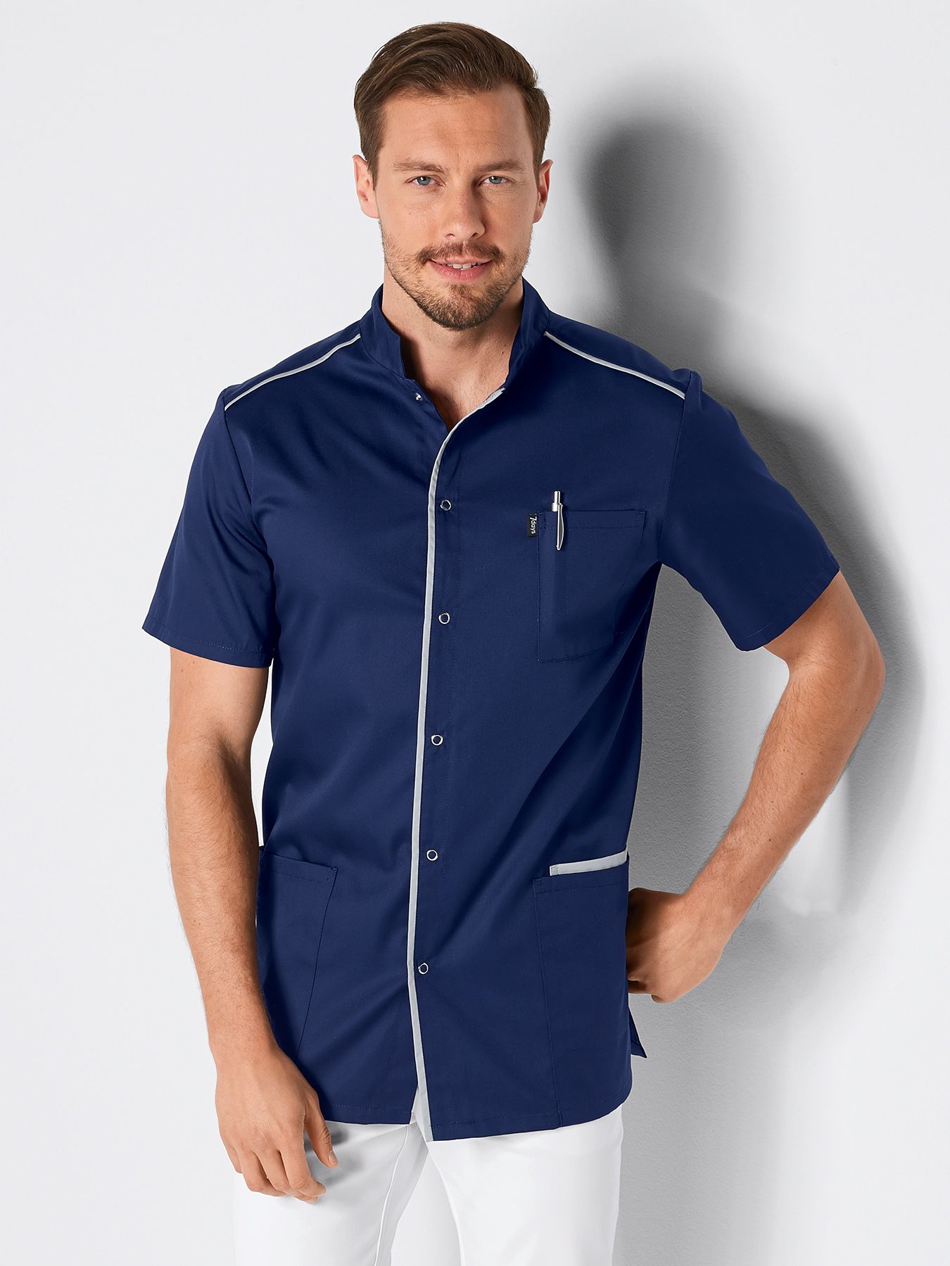 Blouse médicale avec boutonnière à pressions ANTRIM