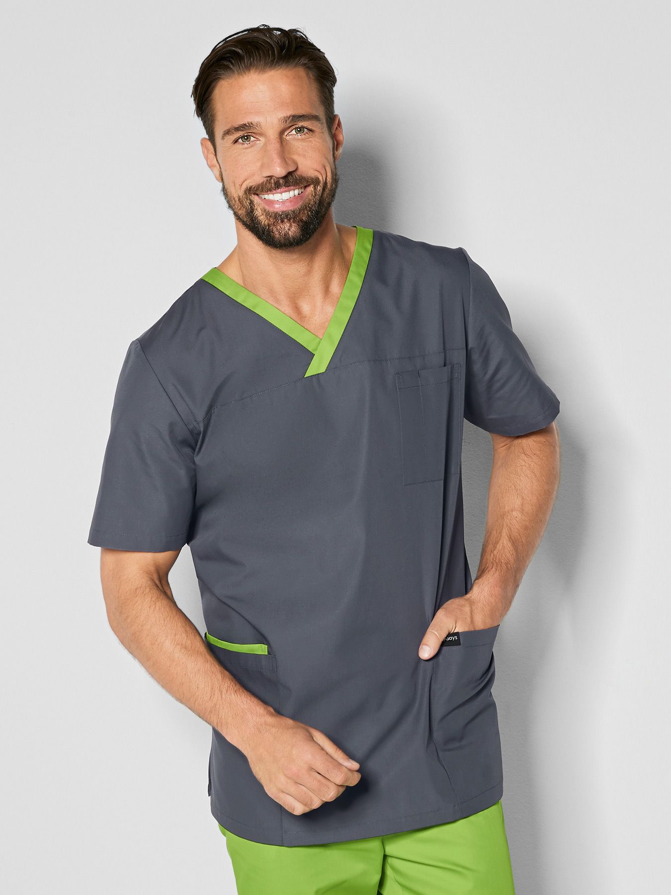 Tunique médicale facile à enfiler avec détails colorés