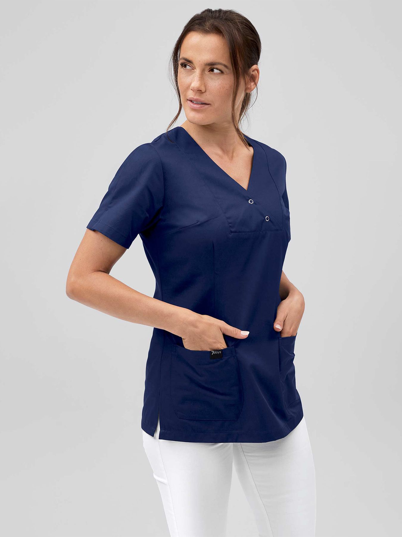 Tunique médicale facile à enfiler en coton LAMIA