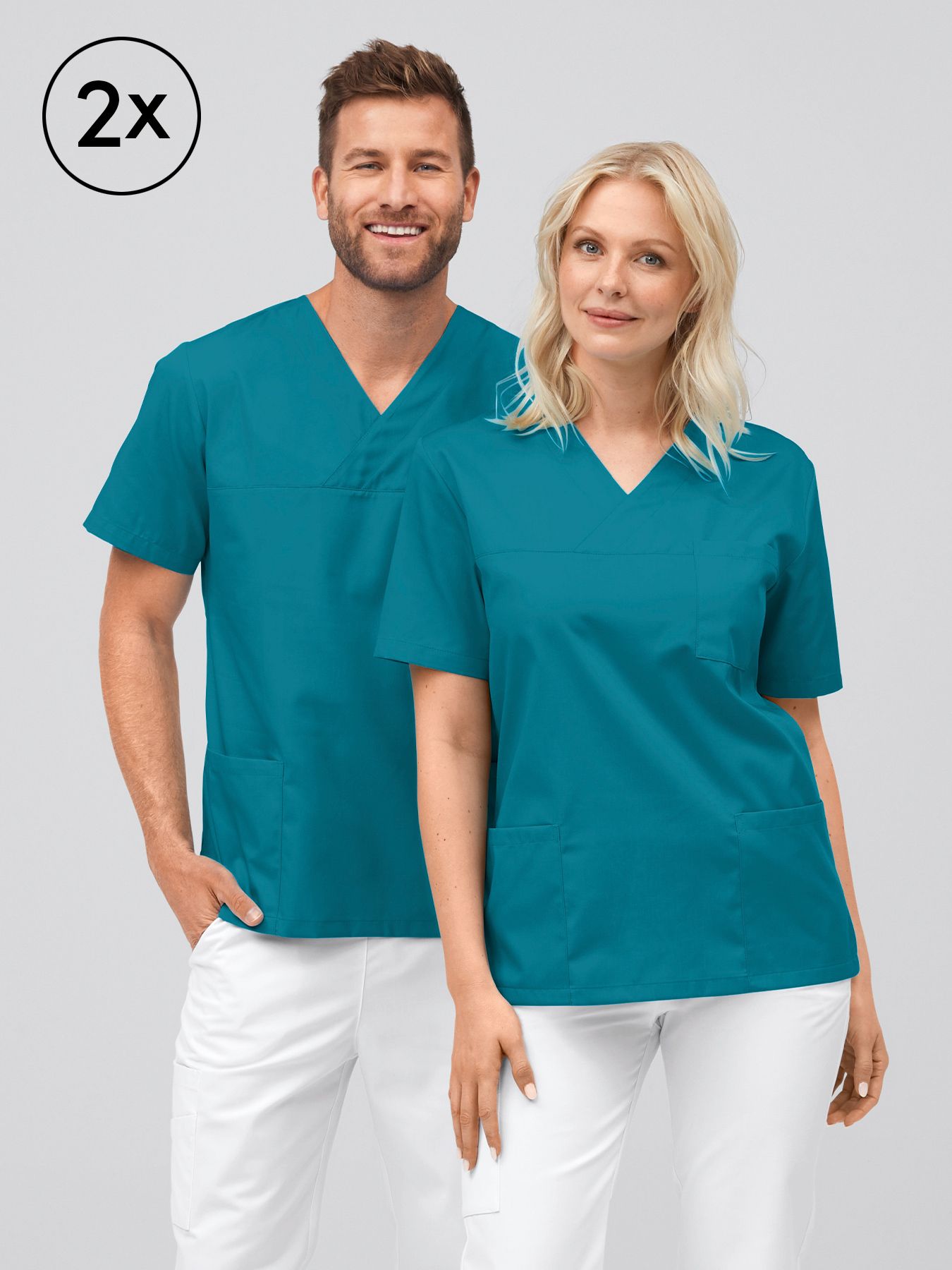 Tunique mixte de bloc opératoire PISA – lot de 2