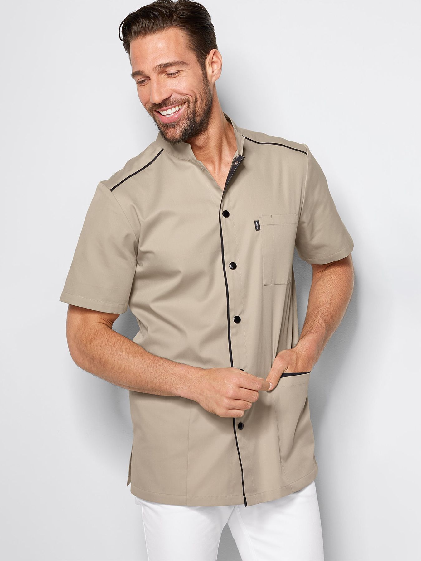 Blouse médicale avec boutonnière à pressions ANTRIM