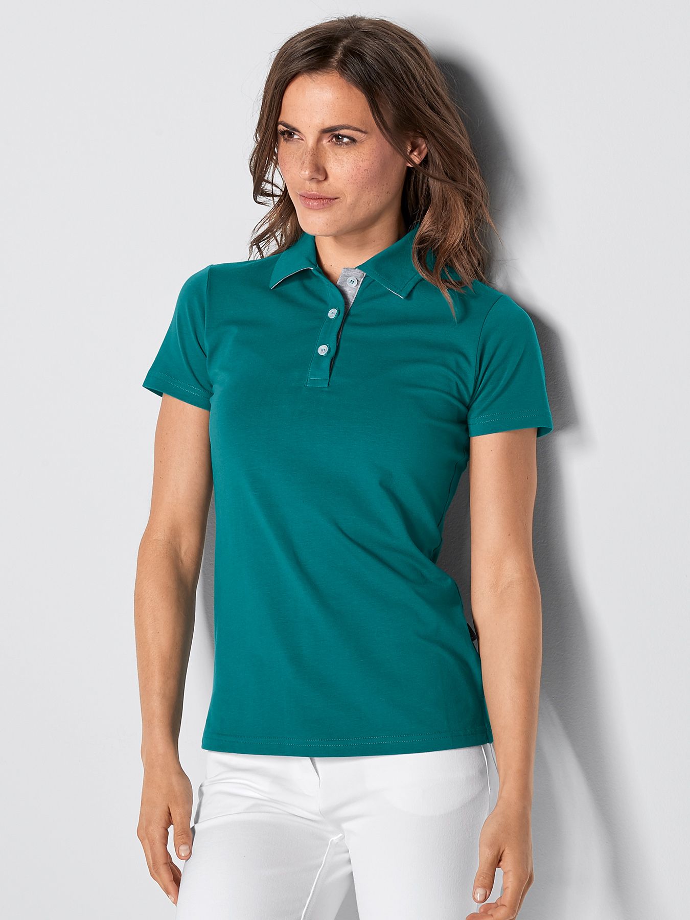 Polo femme en single jersey