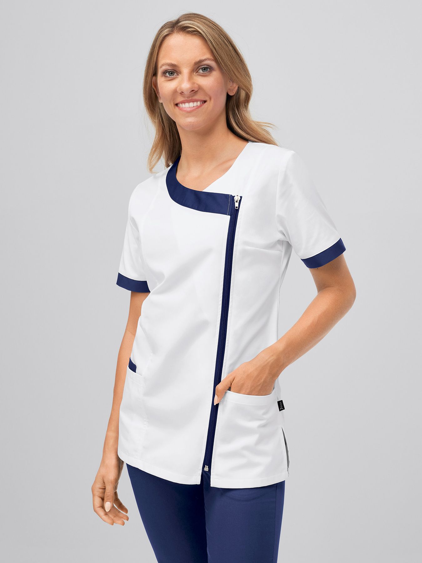 Blouse médicale avec fermeture éclair