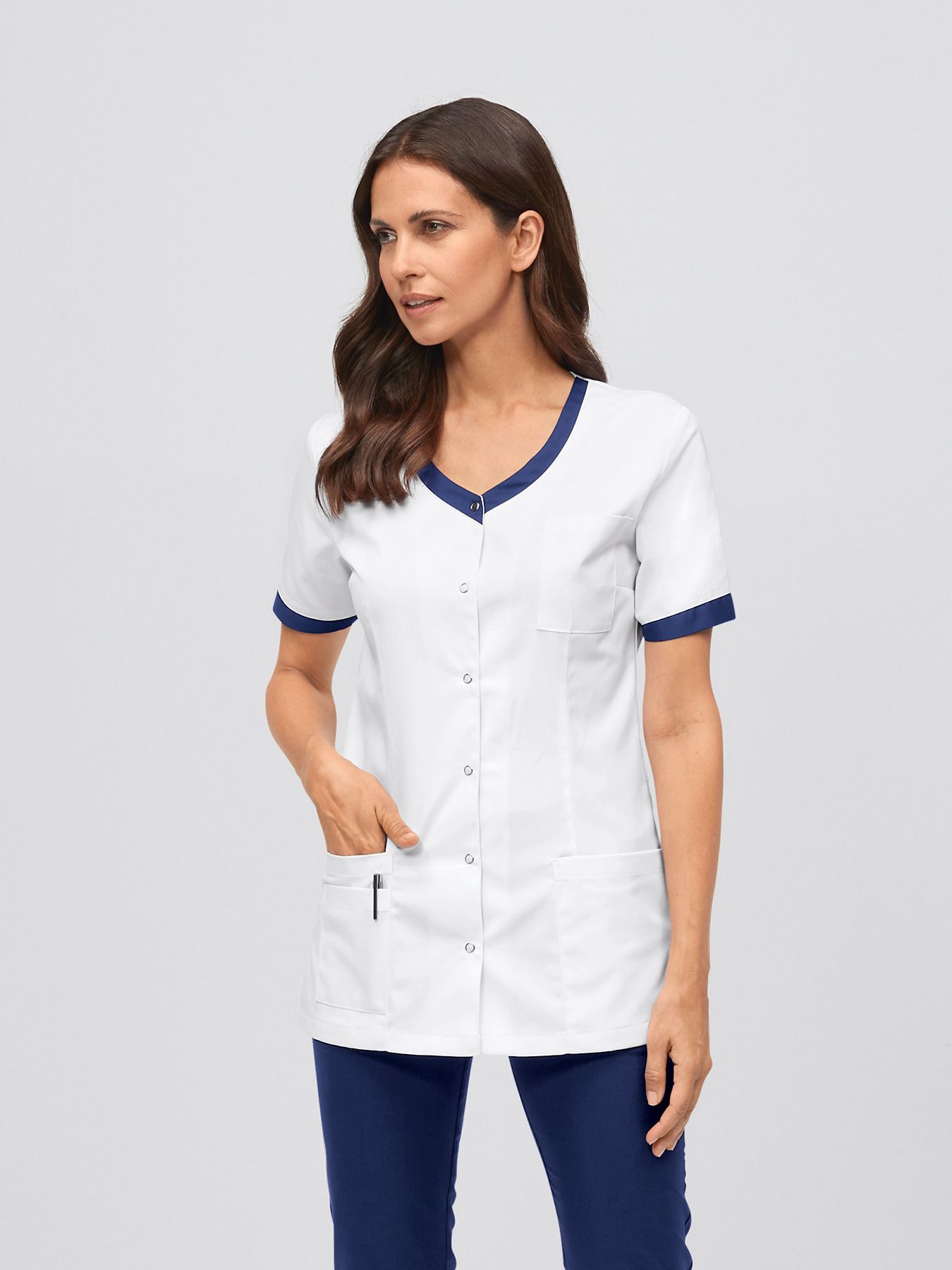 Blouse médicale avec détails colorés HEIDE