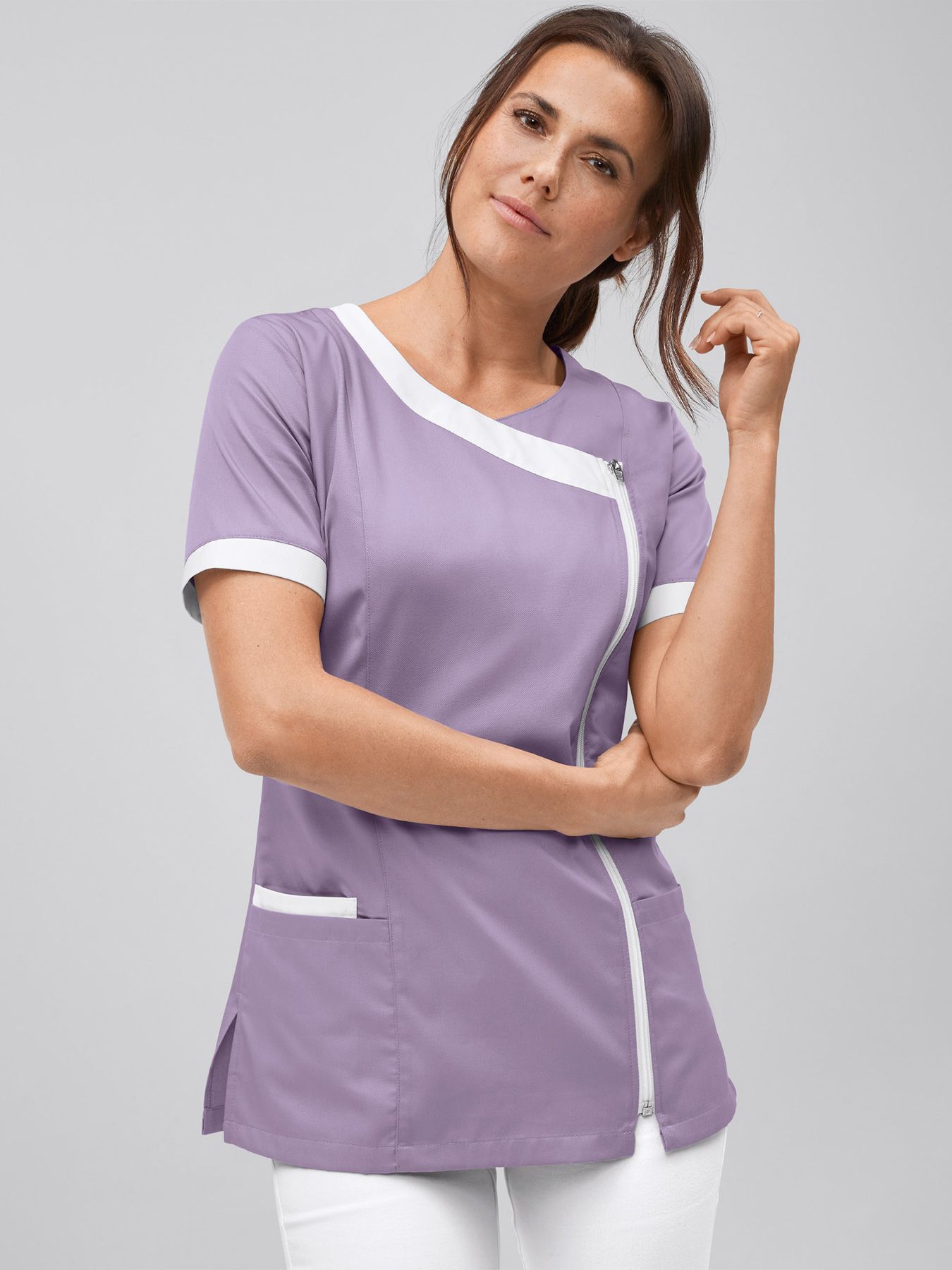 Blouse médicale avec fermeture éclair
