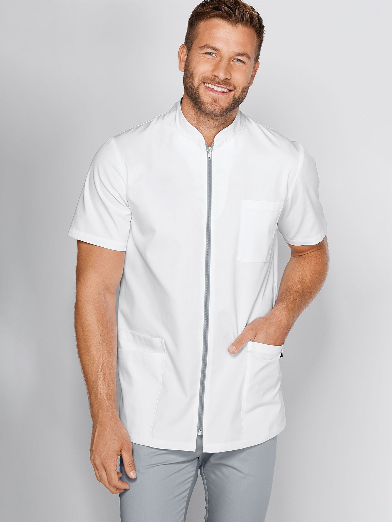 Blouse médicale LINARES avec fermeture éclair