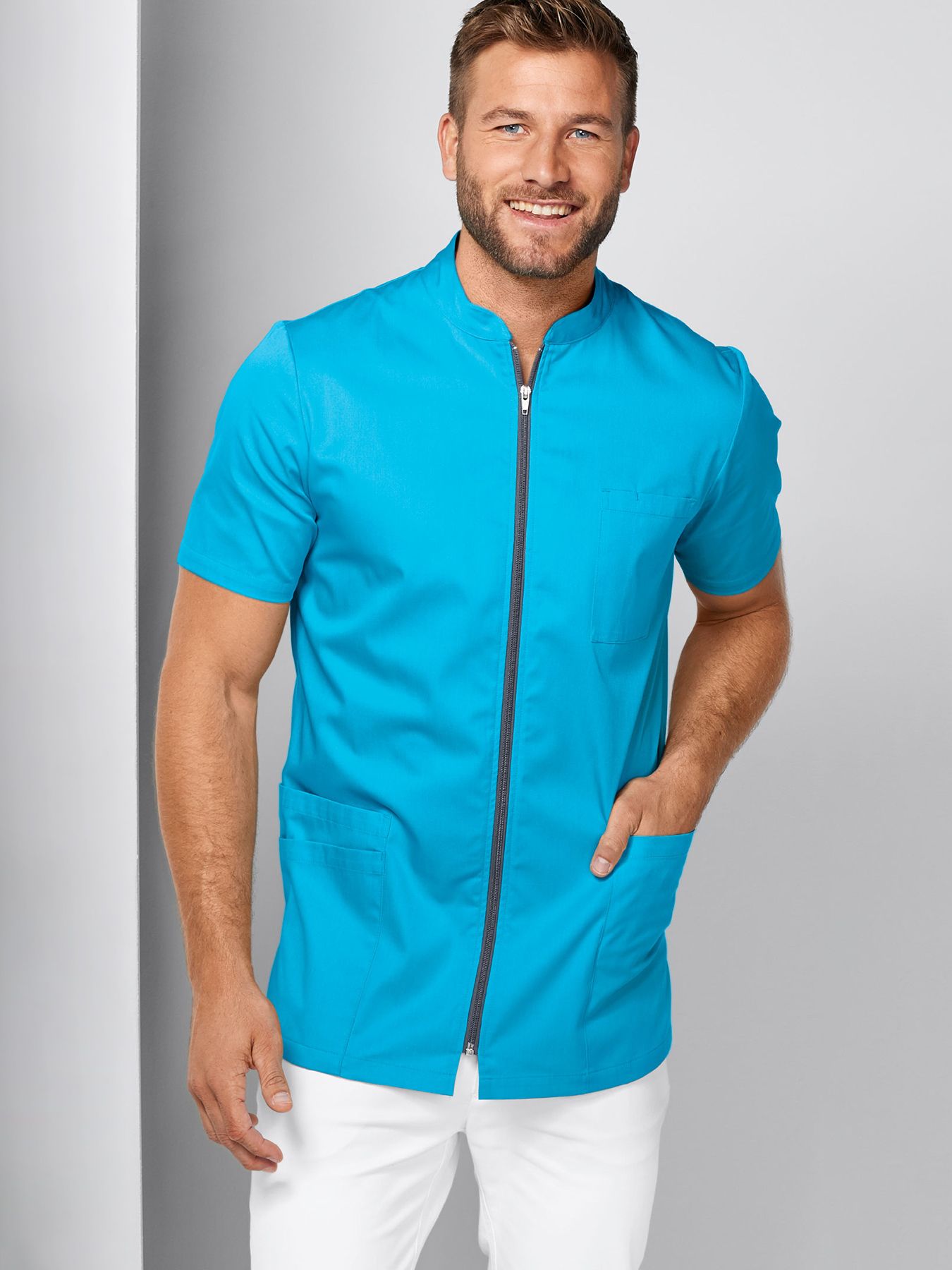 Blouse médicale LINARES avec fermeture éclair