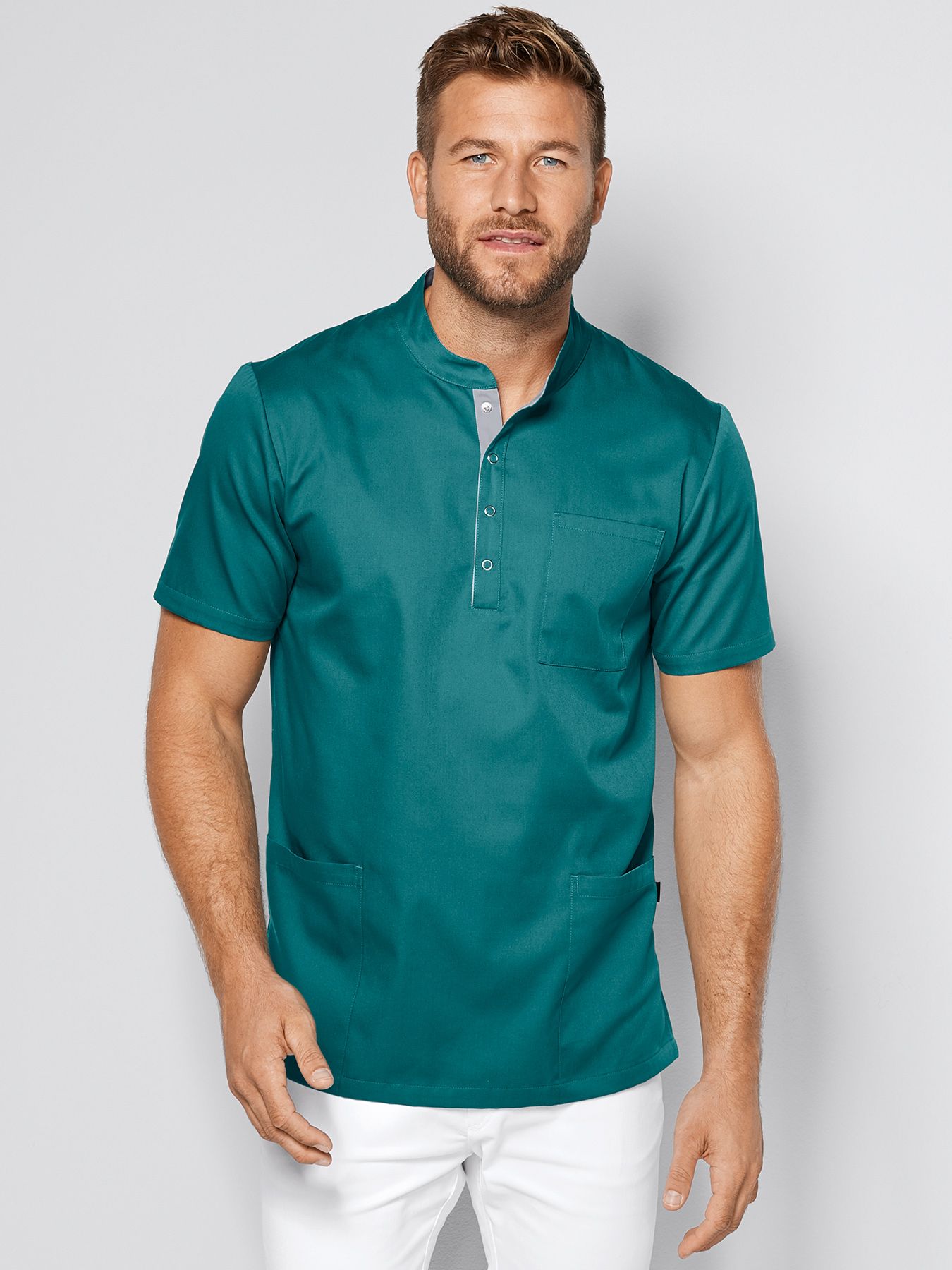 Tunique médicale facile à enfiler ANNAN – fermeture à boutons