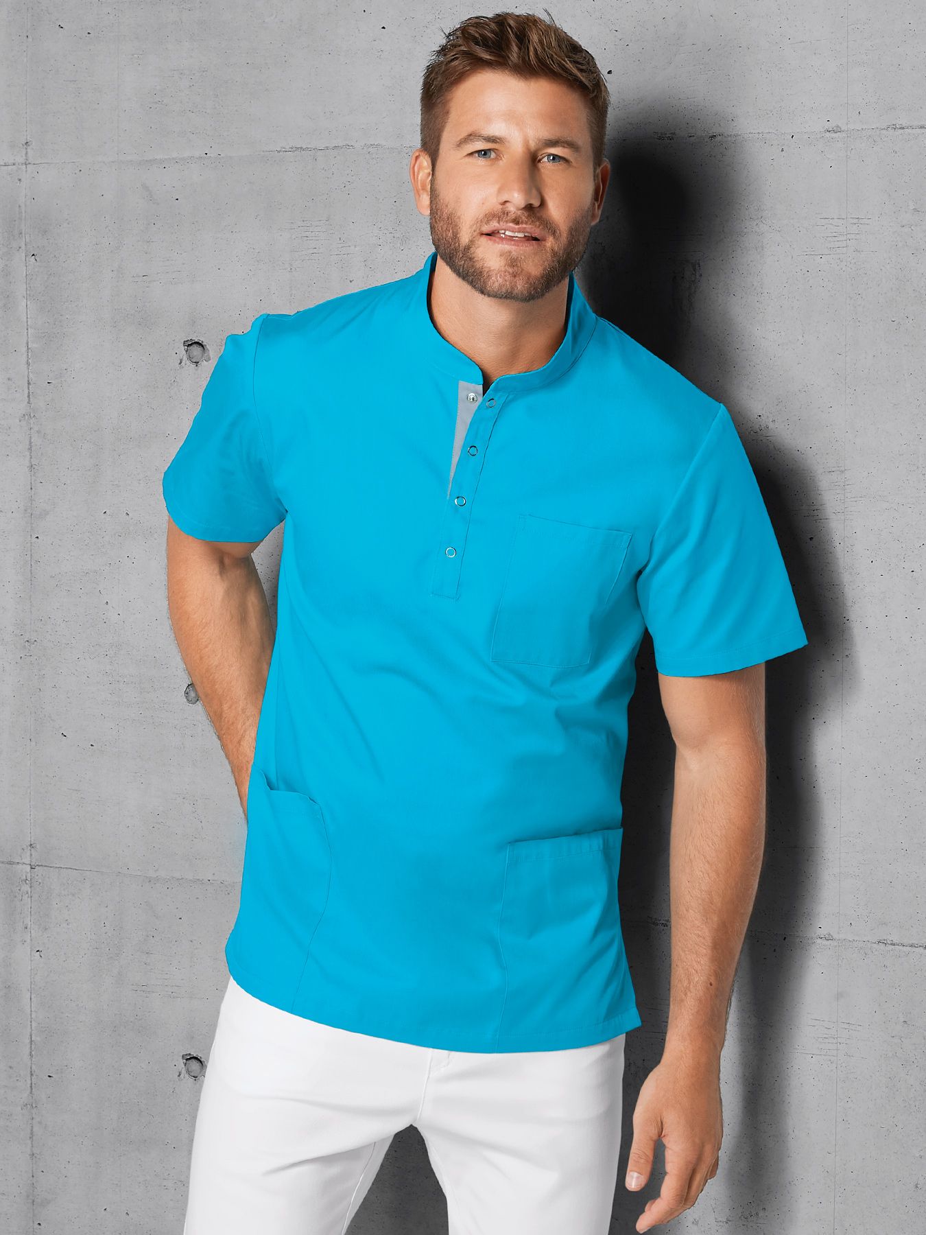 Tunique médicale facile à enfiler ANNAN – fermeture à boutons