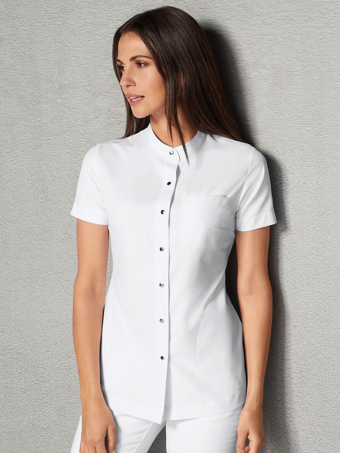 Blouse médicale à extension active – col chemisier