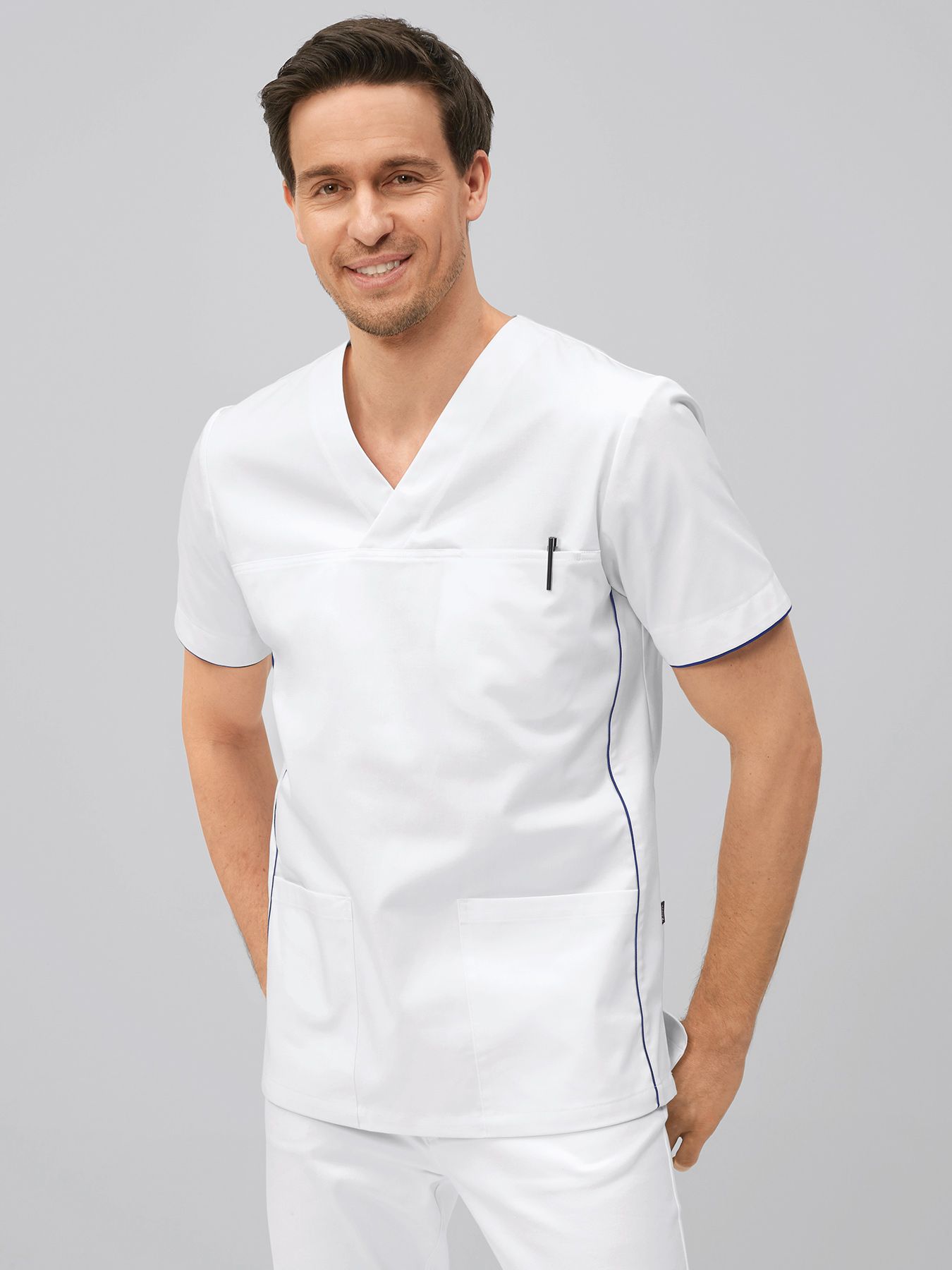 Tunique médicale LORIS mixte à encolure V 