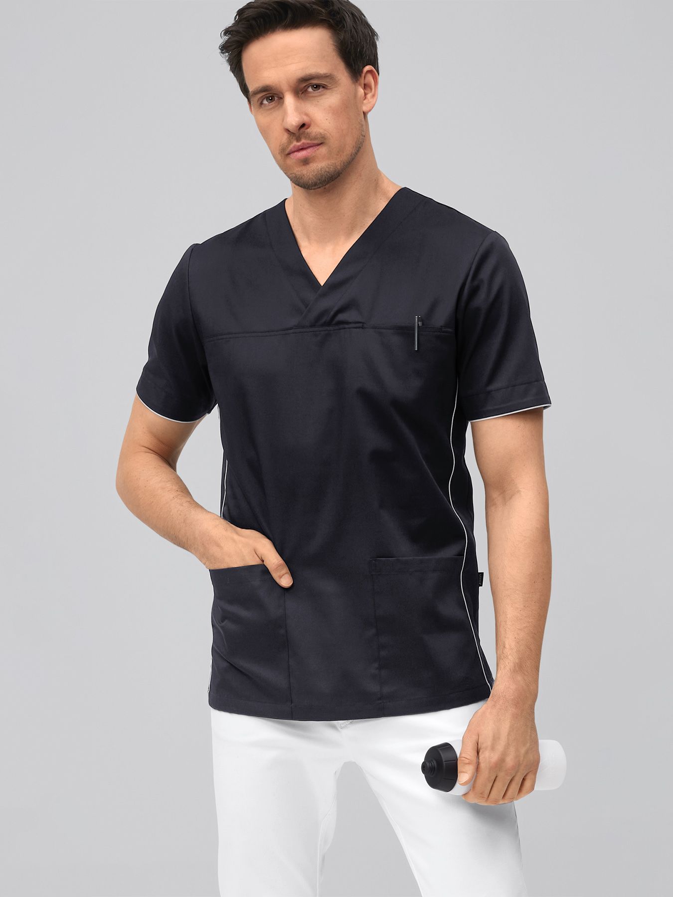 Tunique médicale LORIS mixte à encolure V 