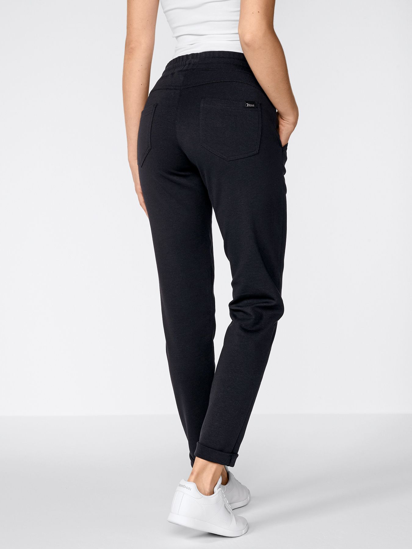 Pantalon décontracté en jersey opaque à maille interlock PETRA