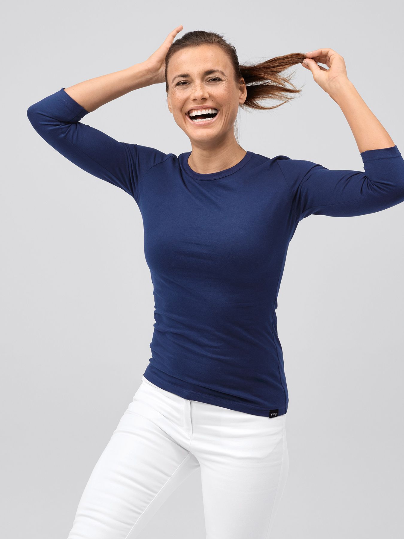 Shirt femme à manches ¾ RIGA, lavage à 60°