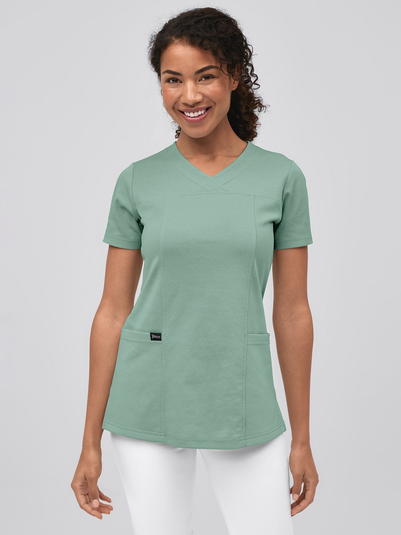 Tunique médicale en jersey à maille interlock PAOLA, lavage à 60°