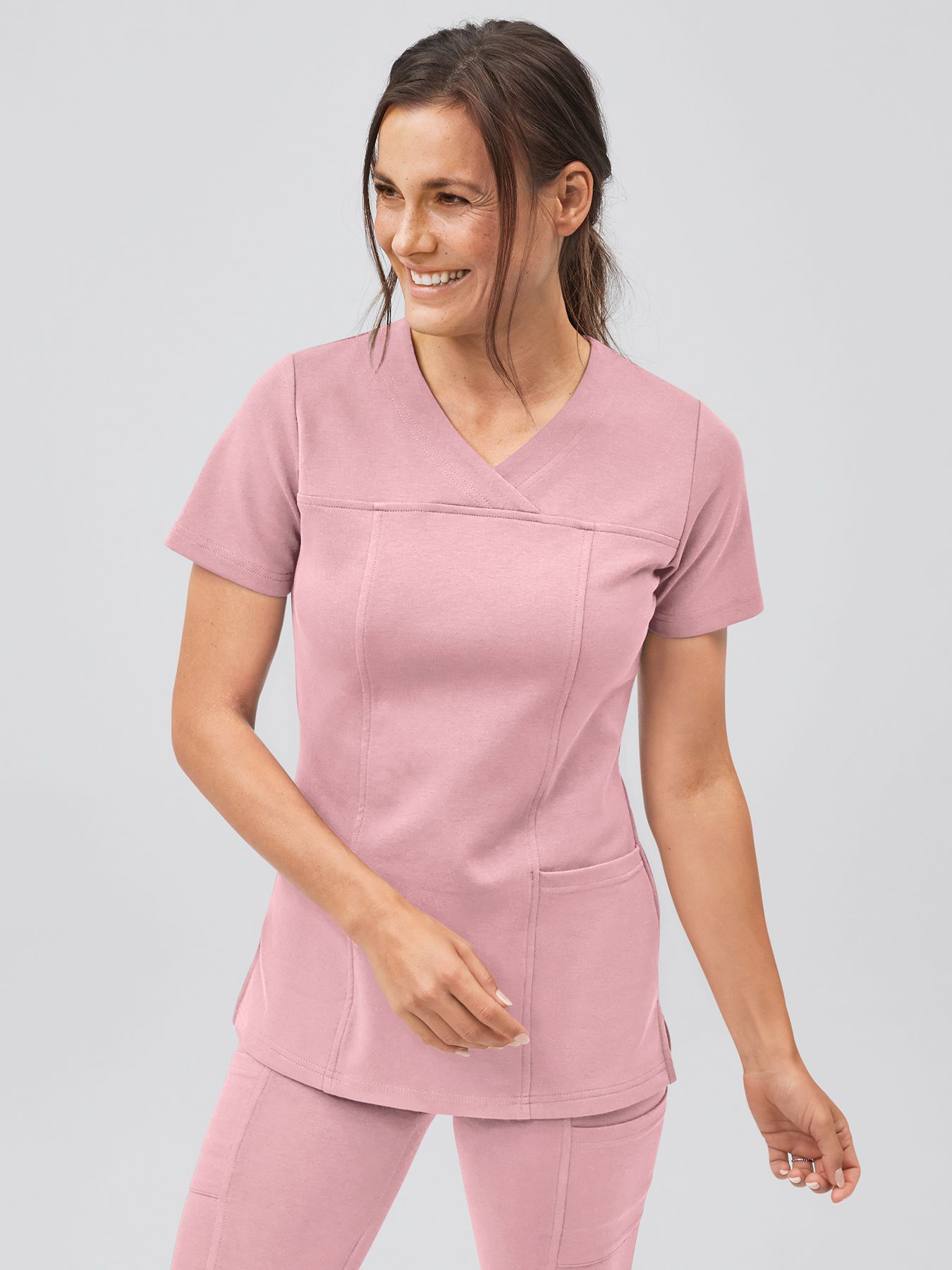 Tunique médicale en jersey à maille interlock PAOLA, lavage à 60°