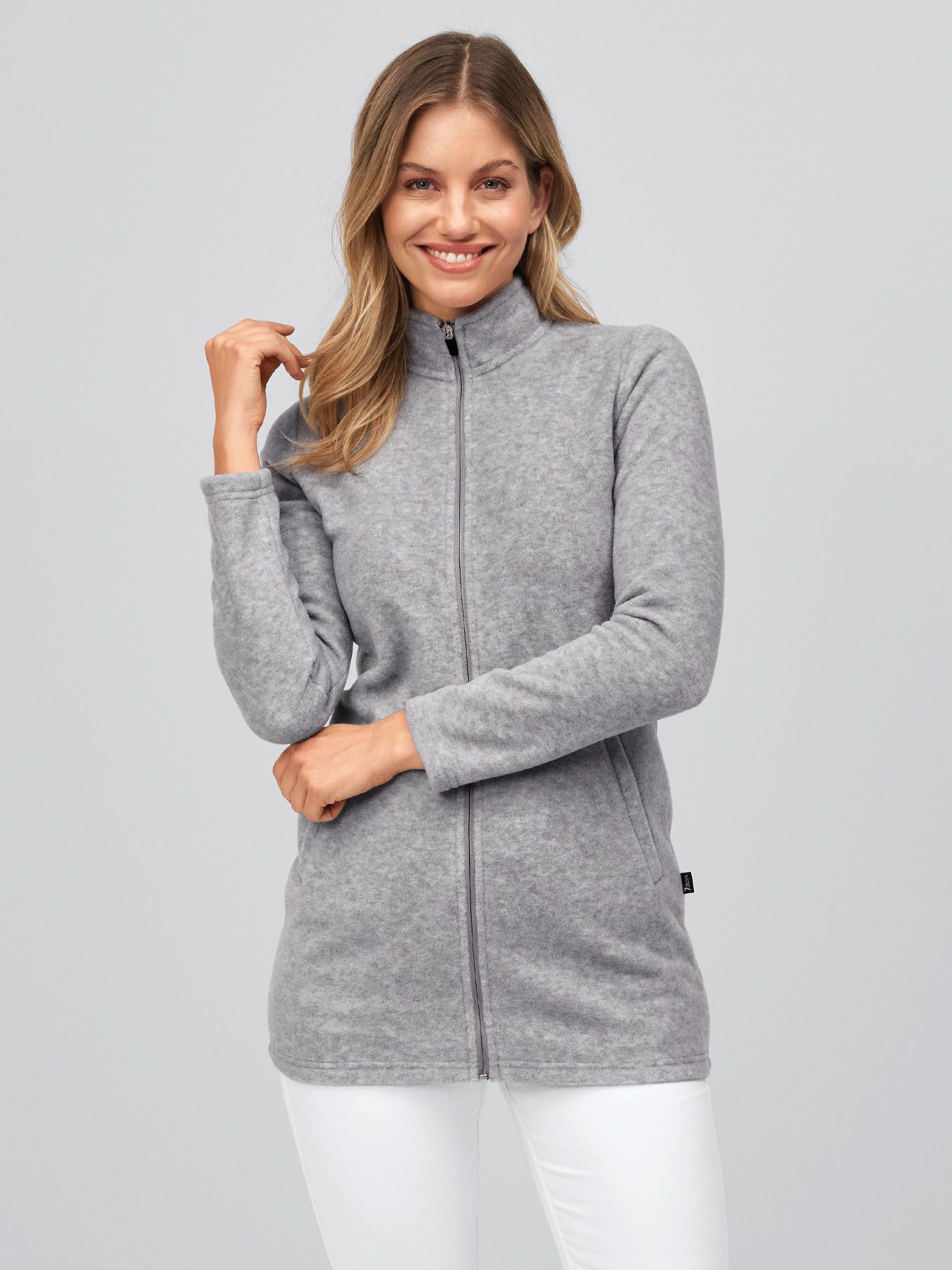 Veste polaire femme KIRUNA – coupe longue, lavage à 60°