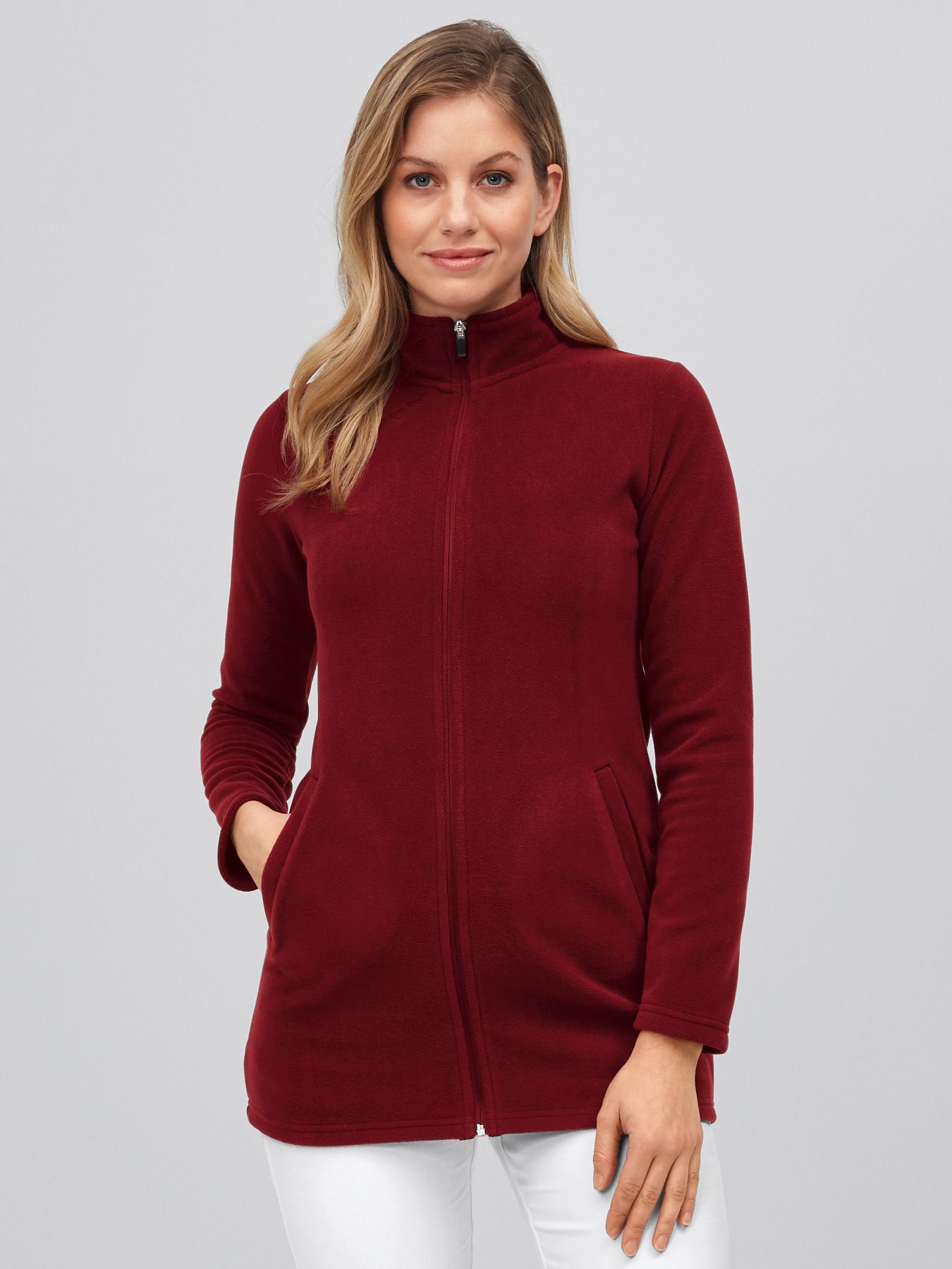 Veste polaire femme KIRUNA – coupe longue, lavage à 60°