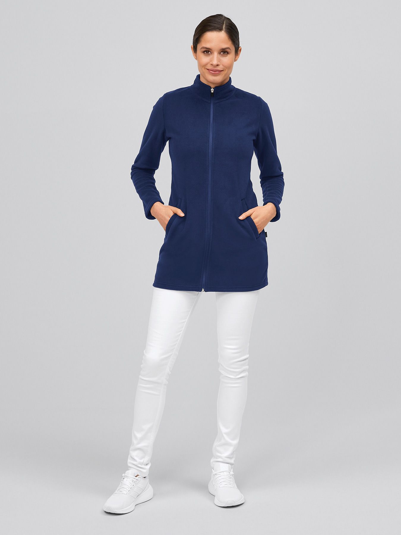Veste polaire femme KIRUNA – coupe longue, lavage à 60°