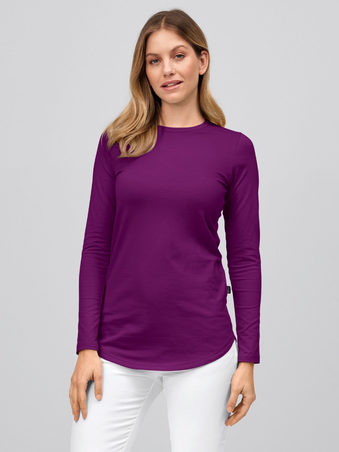 Shirt femme à manches longues, lavage à 60°