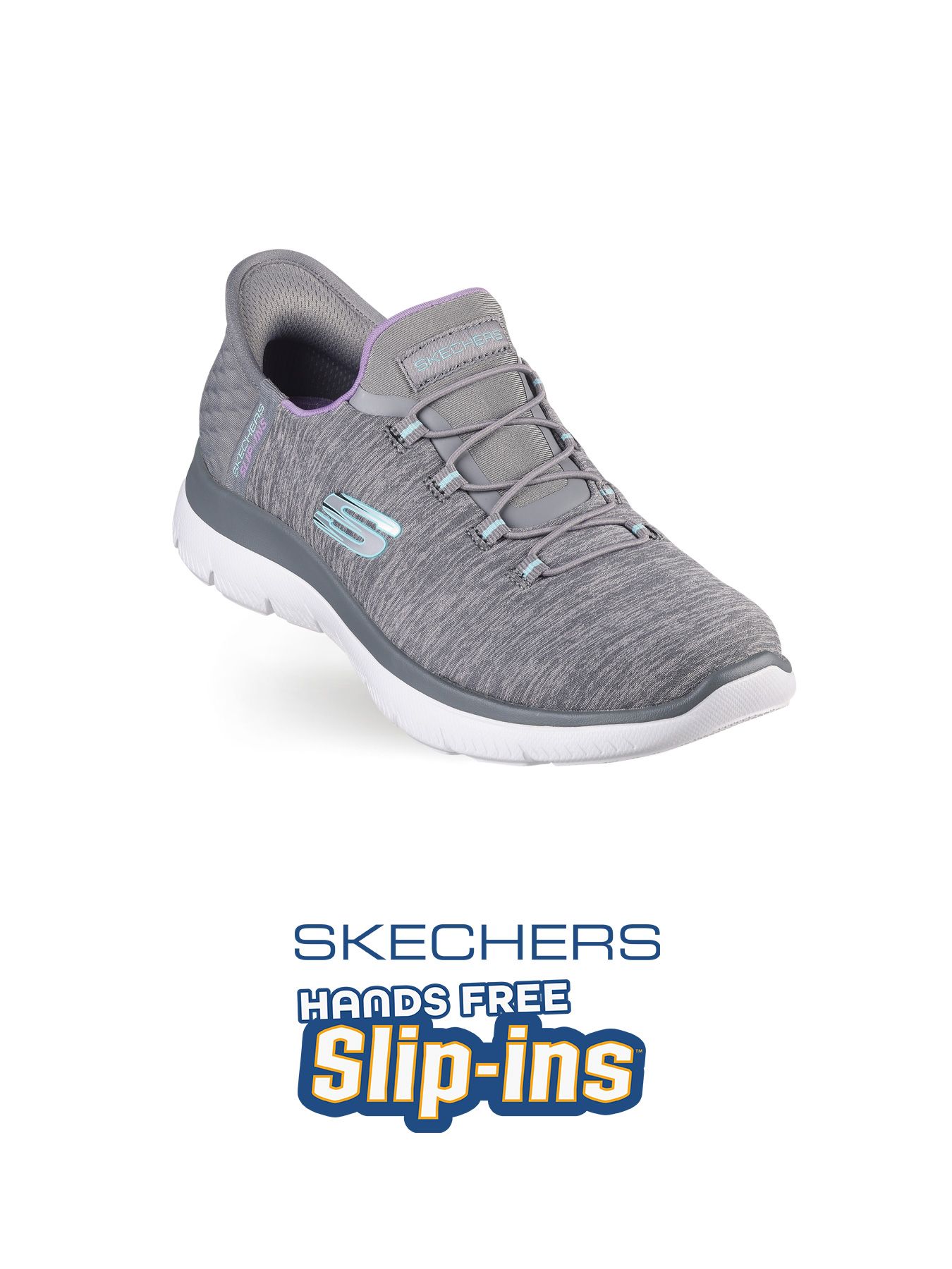 Baskets Skechers – Slip-ins, gris chiné
