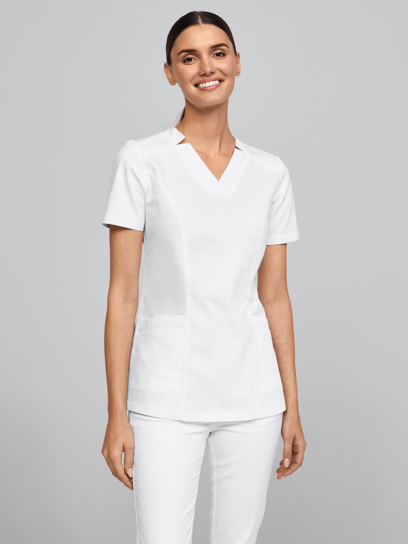 Tunique médicale facile à enfiler NANCY – blanc