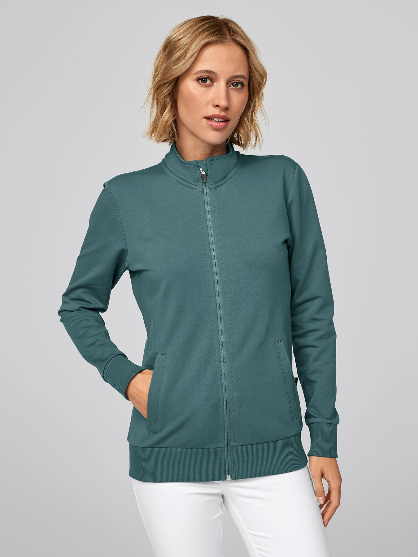 Sweat zippé femme CANNES, lavage à 60°