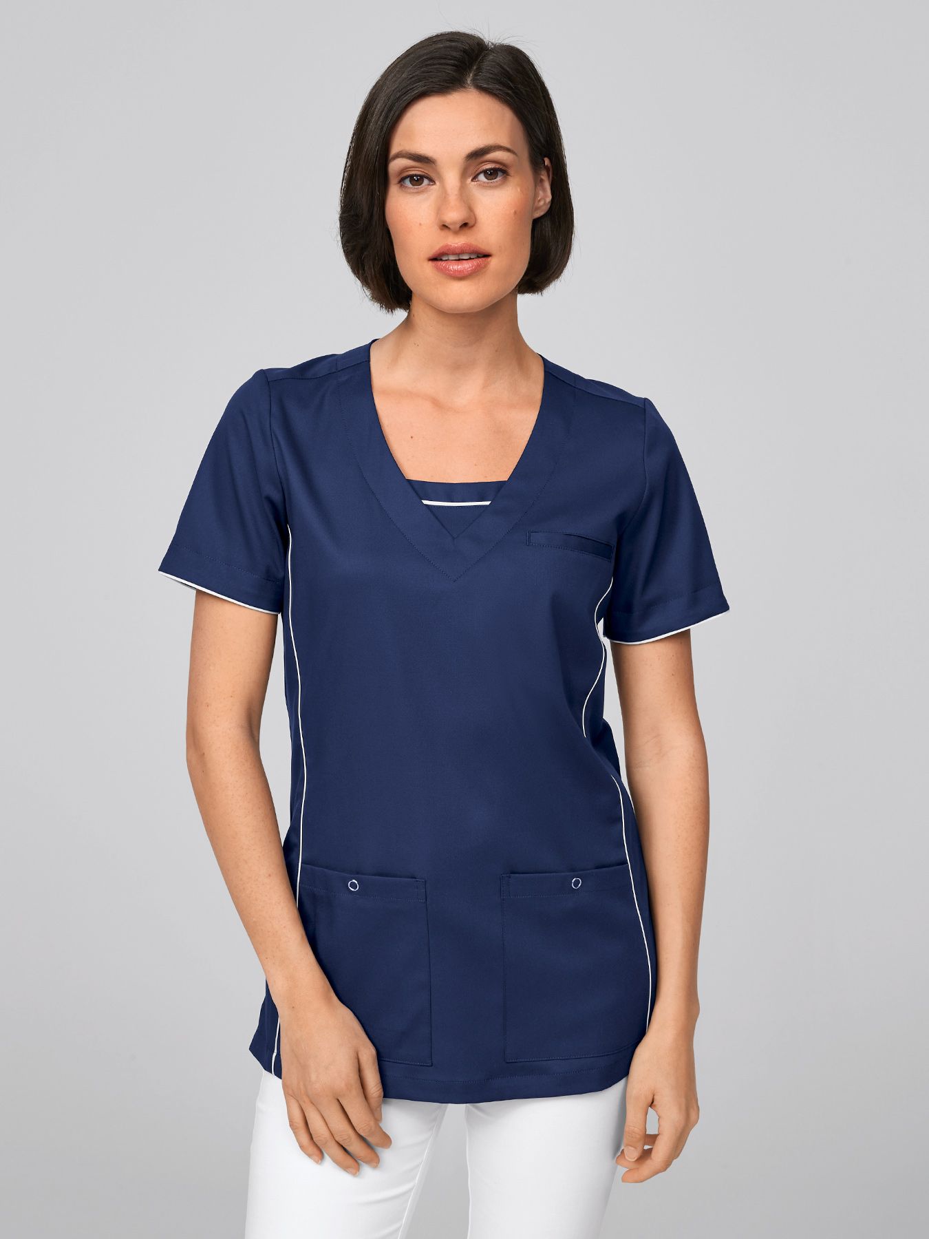Tunique médicale femme en Lyocell (TENCEL™) ESLIDA - stretch